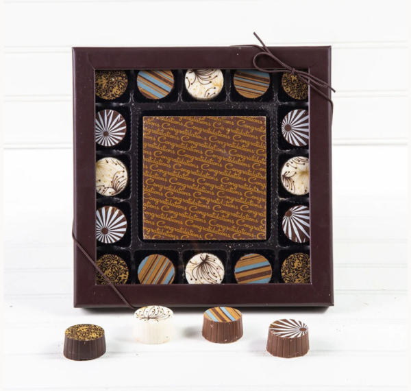 Congratulations White Script 16 Assorted Truffle Gift Box