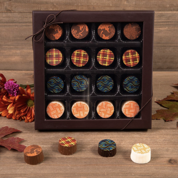 Fall Themed 16 Assorted Truffle Gift Box